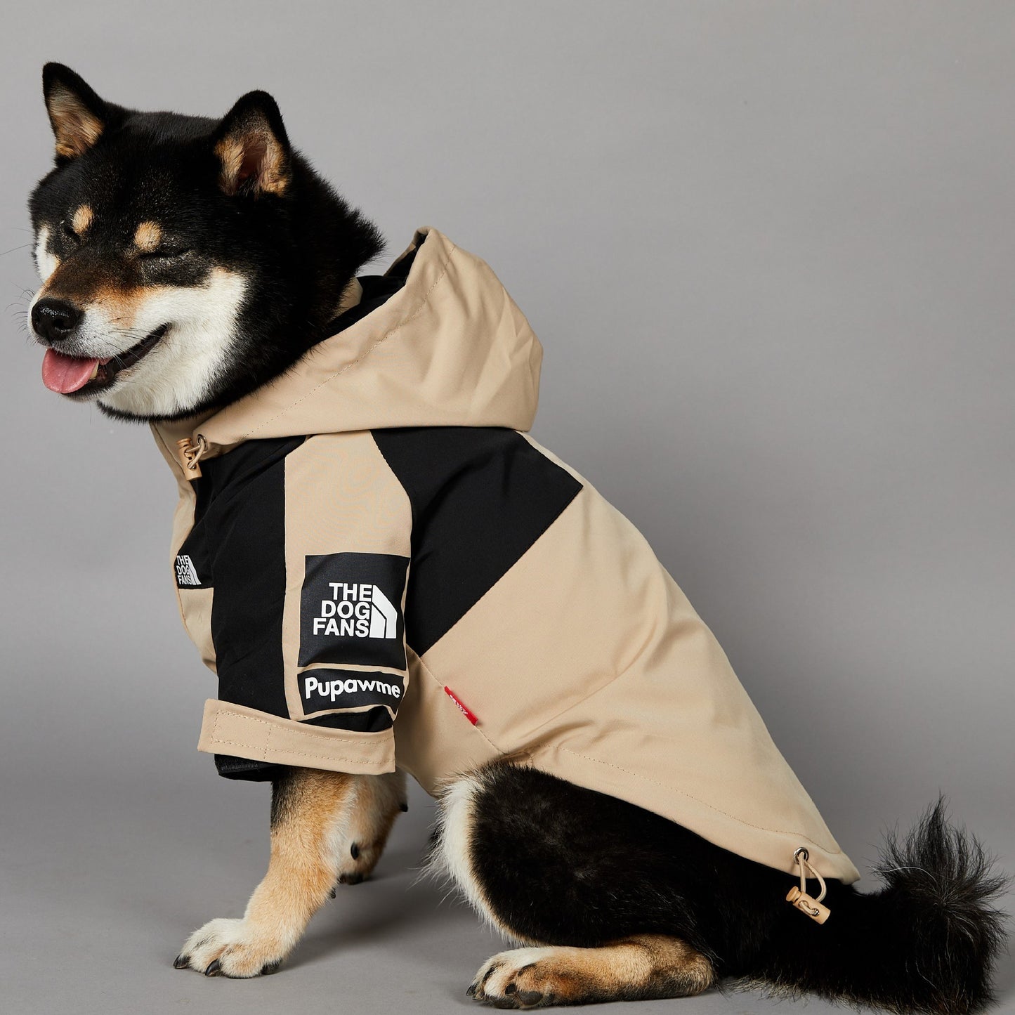 Khaki Dog Pet Shell Jacket – Warm, Water-Resistant Winter Coat for Dog