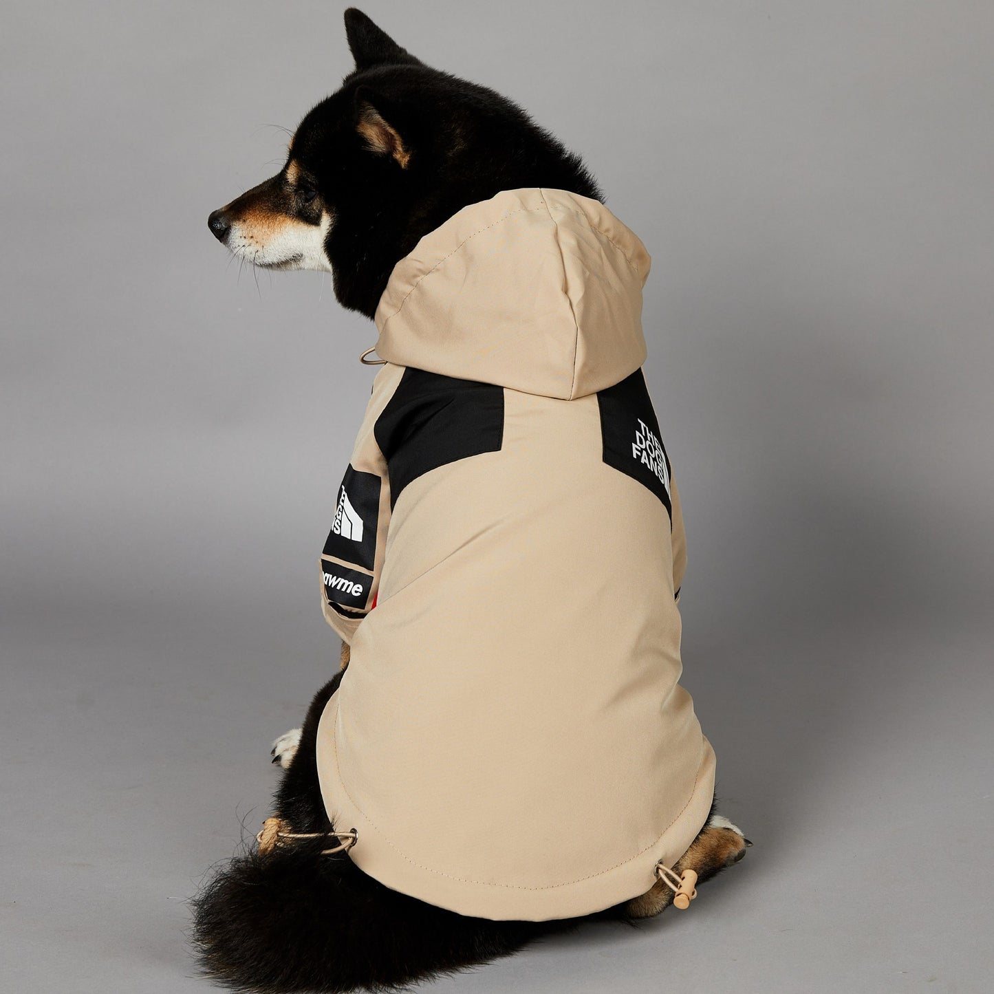 Khaki Dog Pet Shell Jacket – Warm, Water-Resistant Winter Coat for Dog