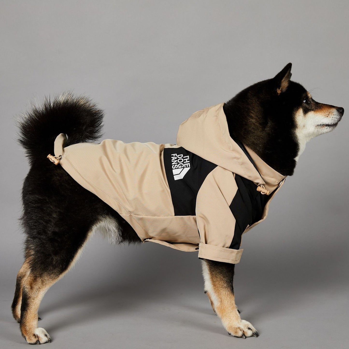 Khaki Dog Pet Shell Jacket – Warm, Water-Resistant Winter Coat for Dog